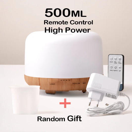 Electric Aroma Diffuser Humidifier Air Freshener Cars 300ML 500ML 1000ML Ultrasonic Cool Mist Maker Fogger LED Essential Oil